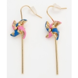 ピンク系その他 | 【カヤ】風車モチーフピアス | アミナコレクション