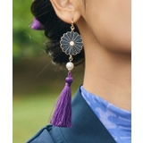 パープル | 【カヤ】菊花ピアス | アミナコレクション