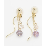 ライトパープル | 【カヤ】ほたる光イヤリング | アミナコレクション