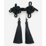 ブラック | 【カヤ】結び揺れバレッタ | アミナコレクション 