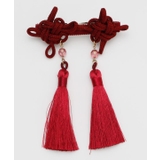 レッド | 【カヤ】結び揺れバレッタ | アミナコレクション 