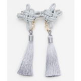 シルバー | 【カヤ】結び揺れバレッタ | アミナコレクション 