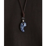 ブルー | 【チャイハネ】勾玉石メンズネックレス | アミナコレクション