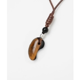 ブラウン | 【チャイハネ】勾玉石メンズネックレス | アミナコレクション