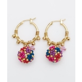 ピンク | 【チャイハネ】フラワボールツブピアス | アミナコレクション 