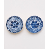 ブルー | 【欧州航路】【Fromチェコ】チェコボタンモアピアス | アミナコレクション 