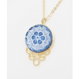 ブルー | 【欧州航路】【Fromチェコ】チェコボタンモアネックレス | アミナコレクション 