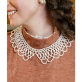 ホワイト | 【欧州航路】レースエリチェネックレス | アミナコレクション 