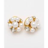 ホワイト | 【欧州航路】【Fromチェコ】パールブーケピアス | アミナコレクション 