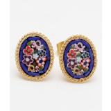 ブルー | 【欧州航路】【ベネチアンガラス】モザイクスタッズミニピアス | アミナコレクション 