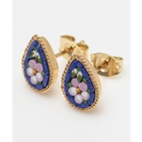 ブルー系 | 【欧州航路】【ベネチアンガラス】モザイクスタッズミニピアス | アミナコレクション 