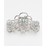 シルバー | 【欧州航路】フラワーシンメジュエルヘアクリップ | アミナコレクション