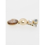 ブラウン | 【欧州航路】ＧOLＤパターンヘアクリップ | アミナコレクション 
