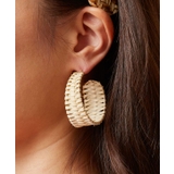 ナチュラル | 【マウナロア】フープピアス | アミナコレクション 