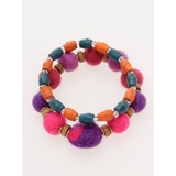 【チャイハネ】カラフルフェルトボールブレスレット2本セット | アミナコレクション | 詳細画像7