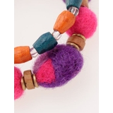 【チャイハネ】カラフルフェルトボールブレスレット2本セット | アミナコレクション | 詳細画像8