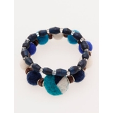 ブルー | 【チャイハネ】カラフルフェルトボールブレスレット2本セット | アミナコレクション