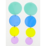 ターコイズブルー | 【チャイハネ】ラウンドクリアピアス | アミナコレクション