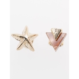 ブラウン | 【Kahiko】スターエッジアシンメトリーピアス | アミナコレクション