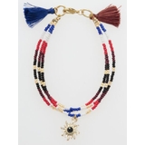 ブラック | 【チャイハネ】サンチャームビーズブレスレット | アミナコレクション