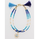 ブルー | 【チャイハネ】サンチャームビーズブレスレット | アミナコレクション