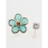 ターコイズブルー | 【Kahiko】プルメリアアシンメトリーピアス | アミナコレクション