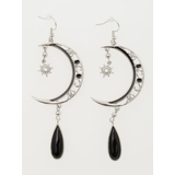 ブラック | 【チャイハネ】太陽と三日月ピアス | アミナコレクション 