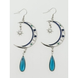 ブルー | 【チャイハネ】太陽と三日月ピアス | アミナコレクション 