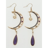 パープル | 【チャイハネ】太陽と三日月ピアス | アミナコレクション 