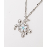 シルバー | 【Kahiko】ホヌプルメリアネックレス | アミナコレクション