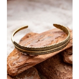 ゴールド | 【チャイハネ】アンティーク調メタルリーフバングル | アミナコレクション