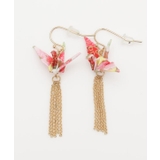 桜 | 【カヤ】飛び鶴ピアス | アミナコレクション