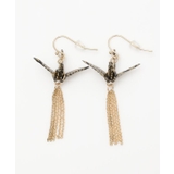 スミクロ | 【カヤ】飛び鶴ピアス | アミナコレクション