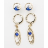 ゴールド | 【Kahiko】ヘレナルウェーブ4点セットピアス | アミナコレクション 