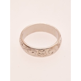 シルバー | 【Kahiko】プルメリア&スクロールリング 6mm幅 | アミナコレクション