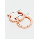 ピンクゴールド | 【Kahiko】プルメリア＆スクロール フープピアス | アミナコレクション 