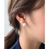 ホワイト | 【12mm】 選べるパールピアス (コットンパール / アクリルパール) | ciite'