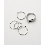 シルバー | ねじれリング 5セット / five ring set | ciite'