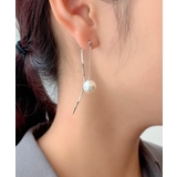 シルバー | チェーンパールピアス | ciite'