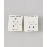 シルバー | 【 金属アレルギー対応 】 3set pierce / ピアス3セット | ciite'