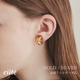 【 金属アレルギー対応 】 ぷっくりイヤリング サージカルステンレス | ciite' | 詳細画像1
