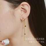 【 金属アレルギー対応 】 モチーフロングピアス サージカルステンレス | ciite' | 詳細画像1