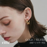 【 金属アレルギー対応 】 デザインフープイヤリング サージカルステンレス | ciite' | 詳細画像1