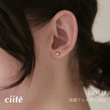 【 金属アレルギー対応 】 ビジューサークル ミニピアス | ciite' | 詳細画像1