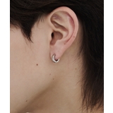 シルバー | 【 金属アレルギー対応 】ラインフープピアス 直径10mm, 幅4mm | wyz