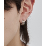 【金属アレルギー対応】ゴールドラインフープピアス直径:13mm, 幅:5mm | wyz | 詳細画像1