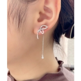 フラワーチェーン ドロップバックキャッチ ピアス | ciite' | 詳細画像2 