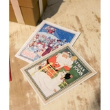 シールクリスマス サンタクロースステッカー SANTA＆GIRL | cinemacollection | 詳細画像3 