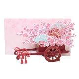 グリーティングカード 桜ポップアップカード 花車 | cinemacollection | 詳細画像1