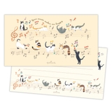 便箋 一筆箋 音符で遊ぶ猫 日本ホールマーク 便せん おしゃれ グッズ | cinemacollection | 詳細画像1